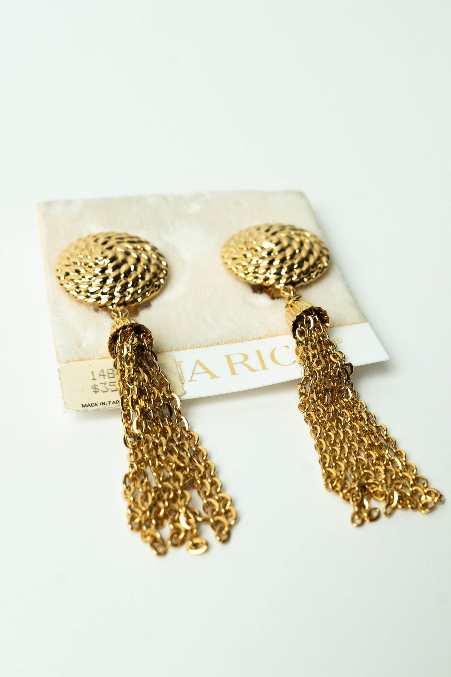 The Nina Ricci Tourbillon de Cordes et Franges d’Or Clip-On Earrings