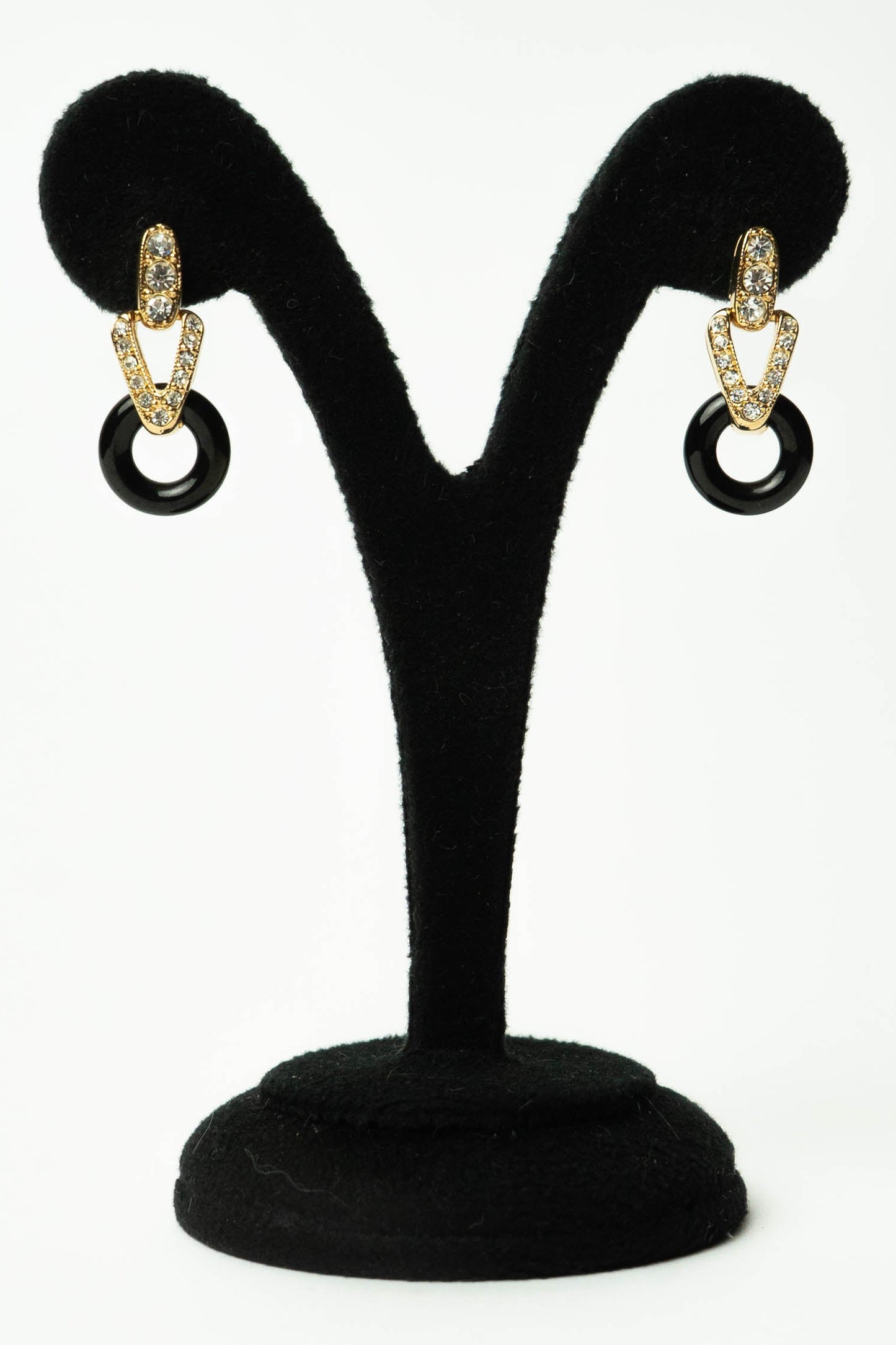 The Nina Ricci Étrier d'Or et Anneau d'Onix Drop Earrings