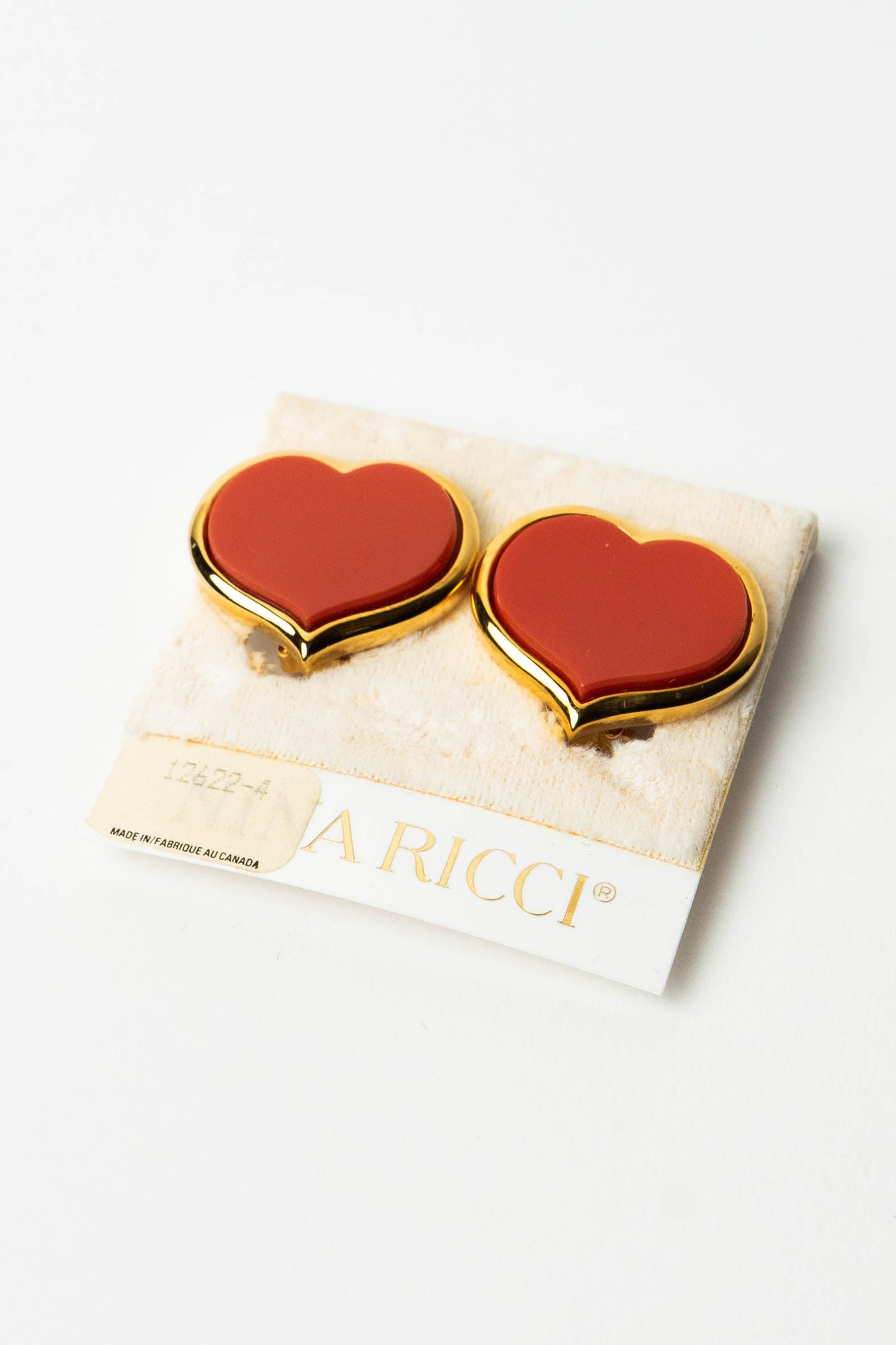 The Nina Ricci Coeur de Corail Mat d'Or Clip-On Earrings