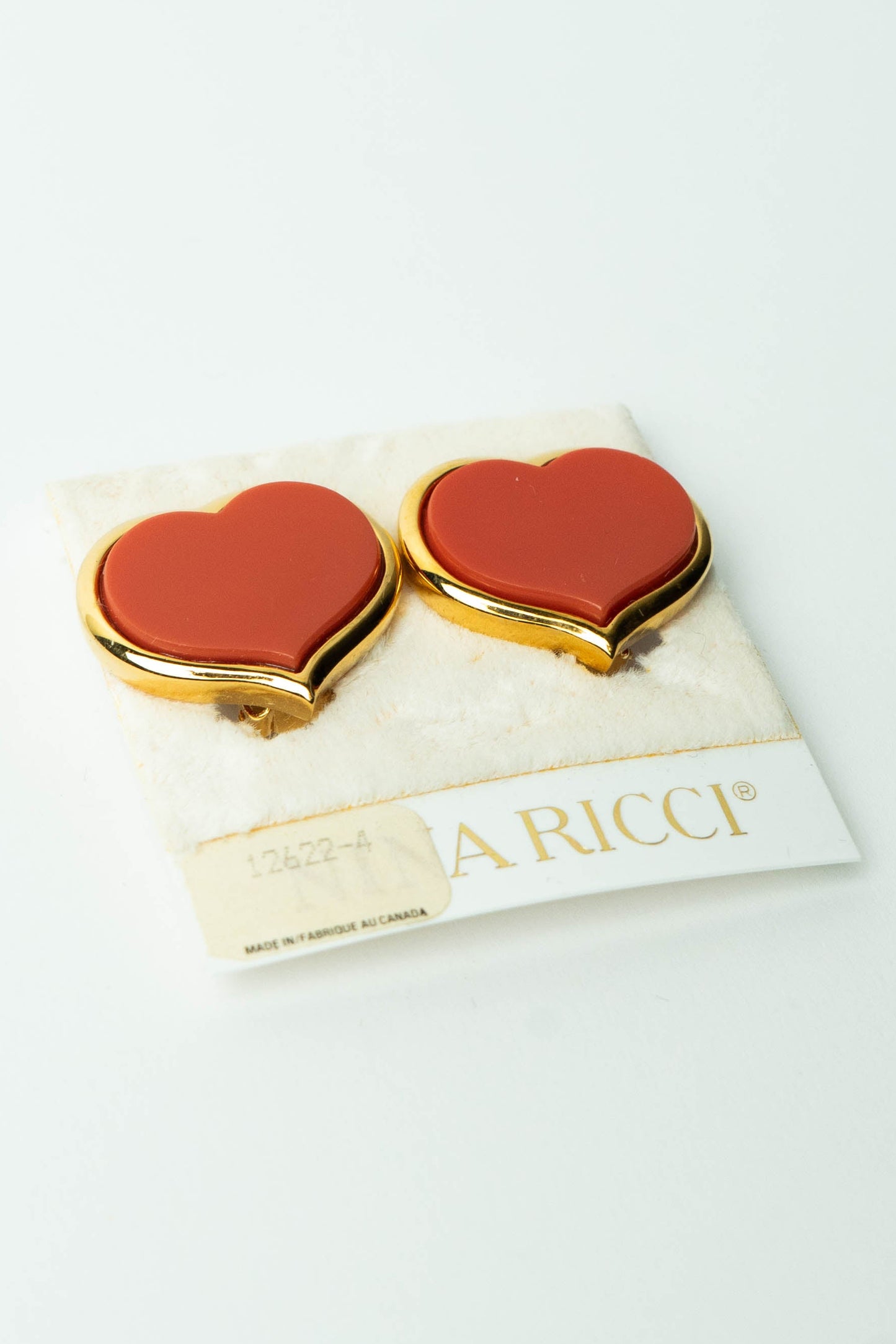 The Nina Ricci Coeur de Corail Mat d'Or Clip-On Earrings
