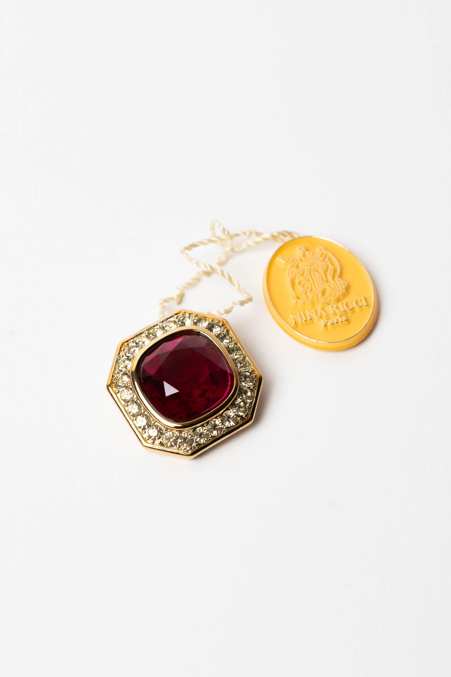 The Nina Ricci Octogone de Rubis et Halo de Cristal Brooch