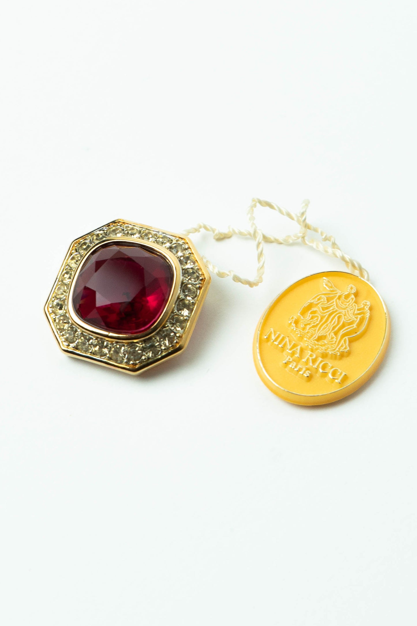 The Nina Ricci Octogone de Rubis et Halo de Cristal Brooch