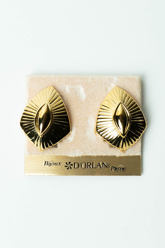 The Bijoux D'Orlan Éventail Solaire d'Or Clip-On Earrings