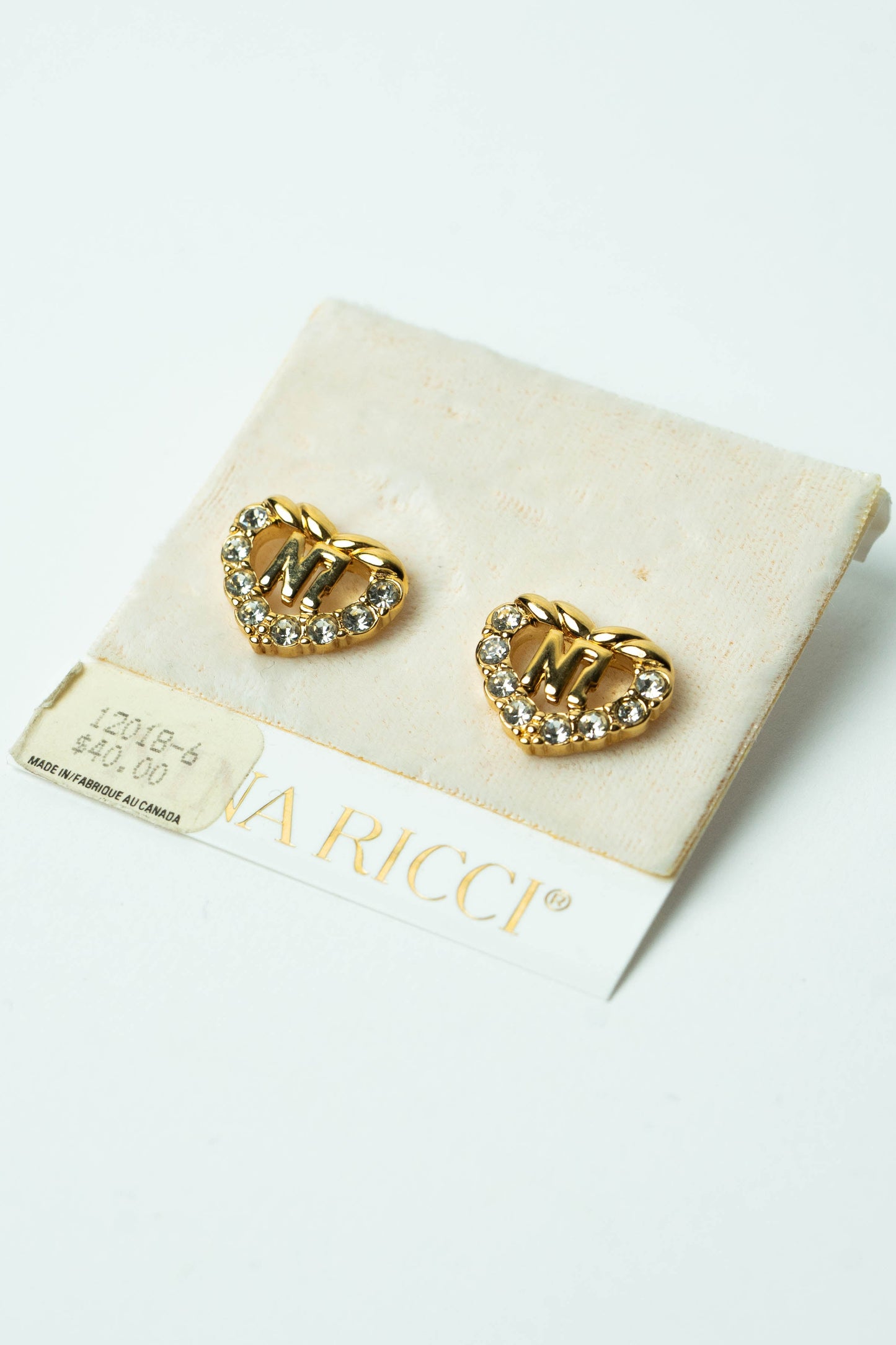 The Nina Ricci Monogramme Cœur de Cristal Stud Earrings