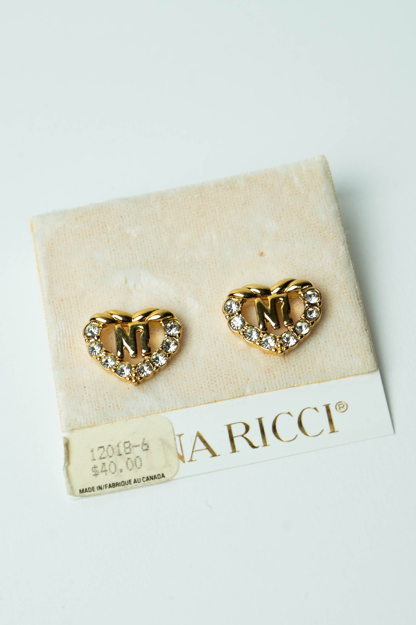 The Nina Ricci Monogramme Cœur de Cristal Stud Earrings